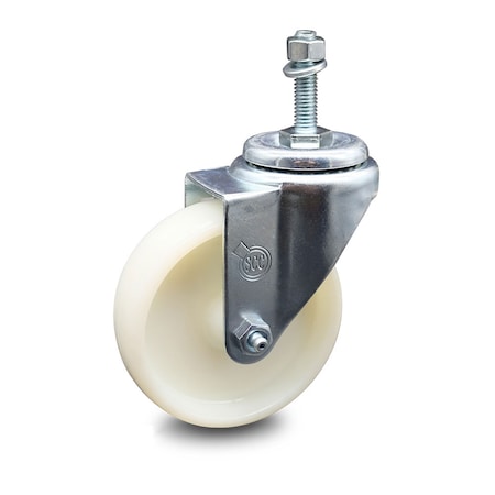 Service Caster 4 Inch Nylon Wheel Swivel 10mm Threaded Stem Caster SCC-TS20S414-NYS-M1015